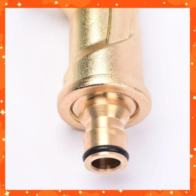 Bộ dây vòi xịt nước rửa xe, tưới cây . tăng áp 3 lần, loại 3m, 5m 206701-3 đầu đồng,cút nối nhựa vàng