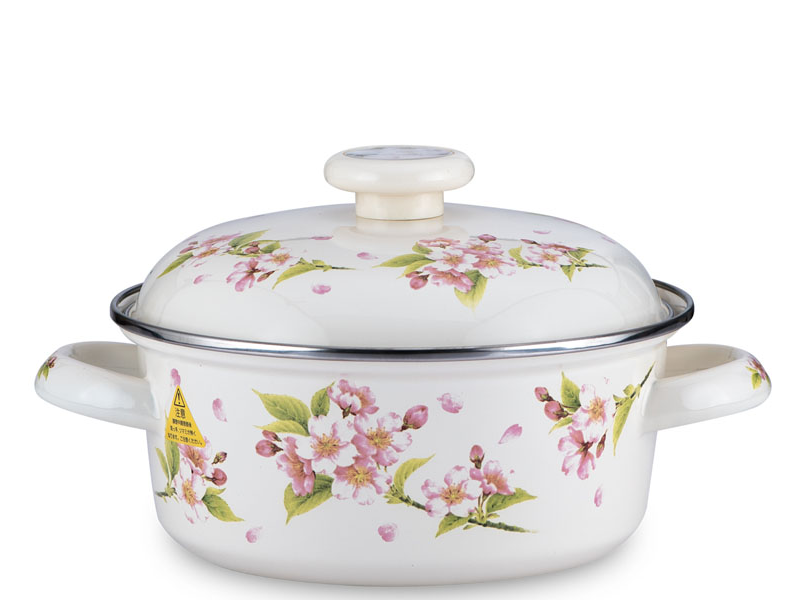 Nồi tráng men FUJIHORO 18cm, 1.8L SYM-12, Sử dụng bếp từ
