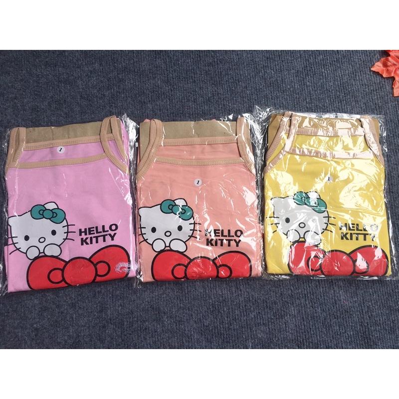 Đồ Bộ 2 Dây In Hình Mèo Hello Kitty Cho Bé Gái 6-19kg