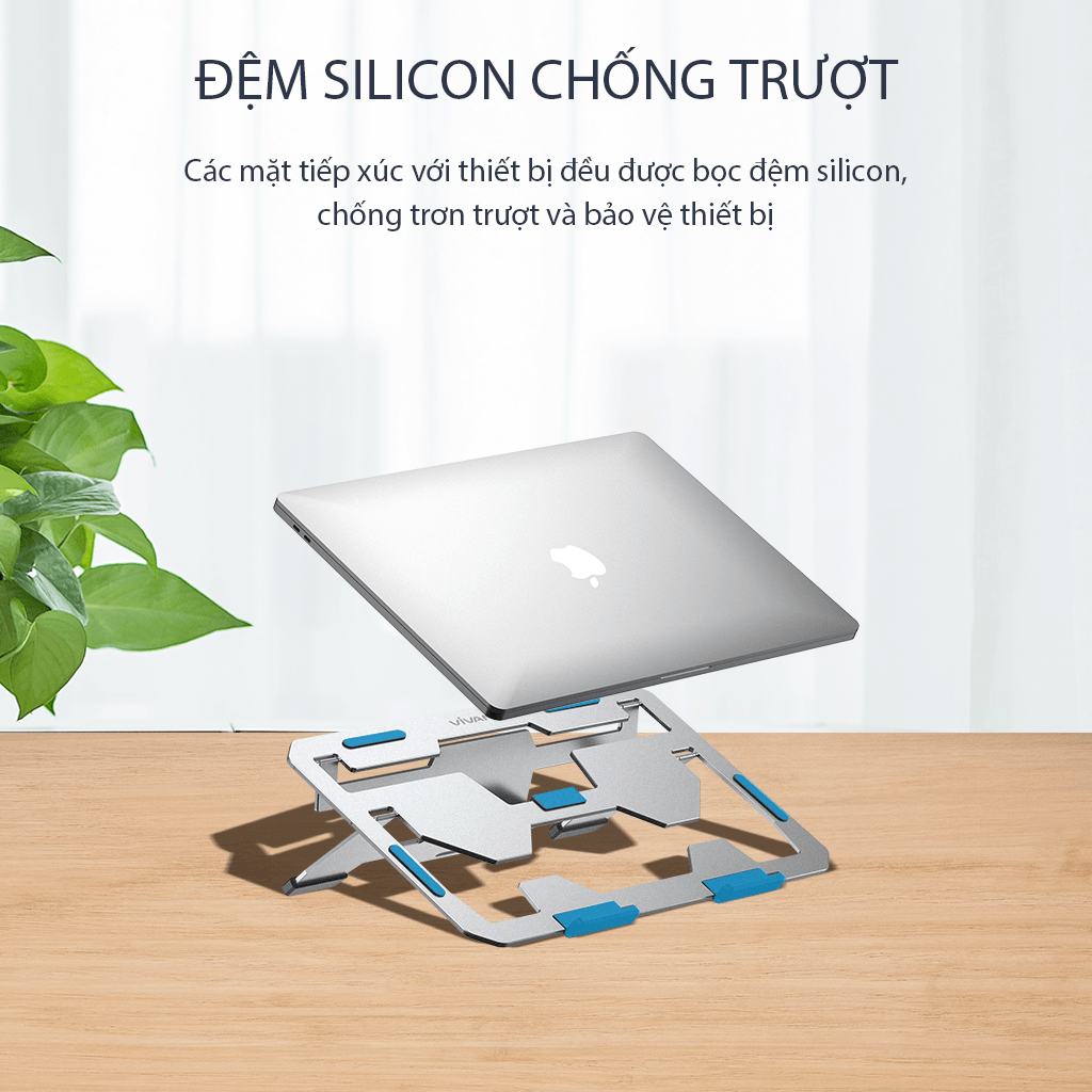 GIÁ ĐỠ TẢN NHIỆT LAPTOP/MÁY TÍNH BẢNG VIVAN VLS02 CHẤT LIỆU HỢP KIM NHÔM CAO CẤP - THIẾT KẾ DỄ DÀNG GẤP GỌN - HÀNG CHÍNH HÃNG