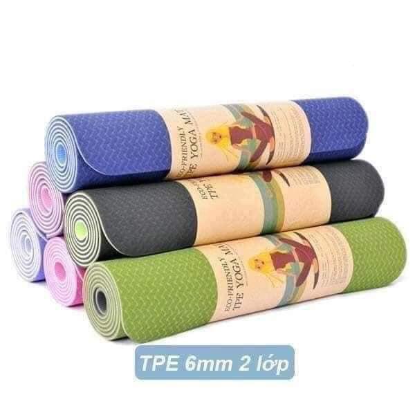 Thảm yoga TPE 2 lớp siêu đẹp