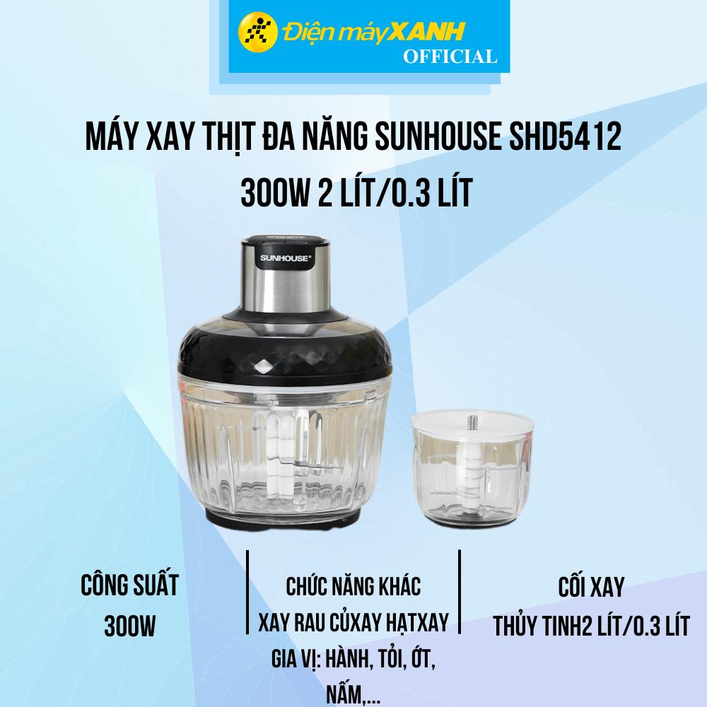 Máy xay thịt đa năng Sunhouse SHD5412 300W 2 lít/0.3 lít - Hàng Chính Hãng