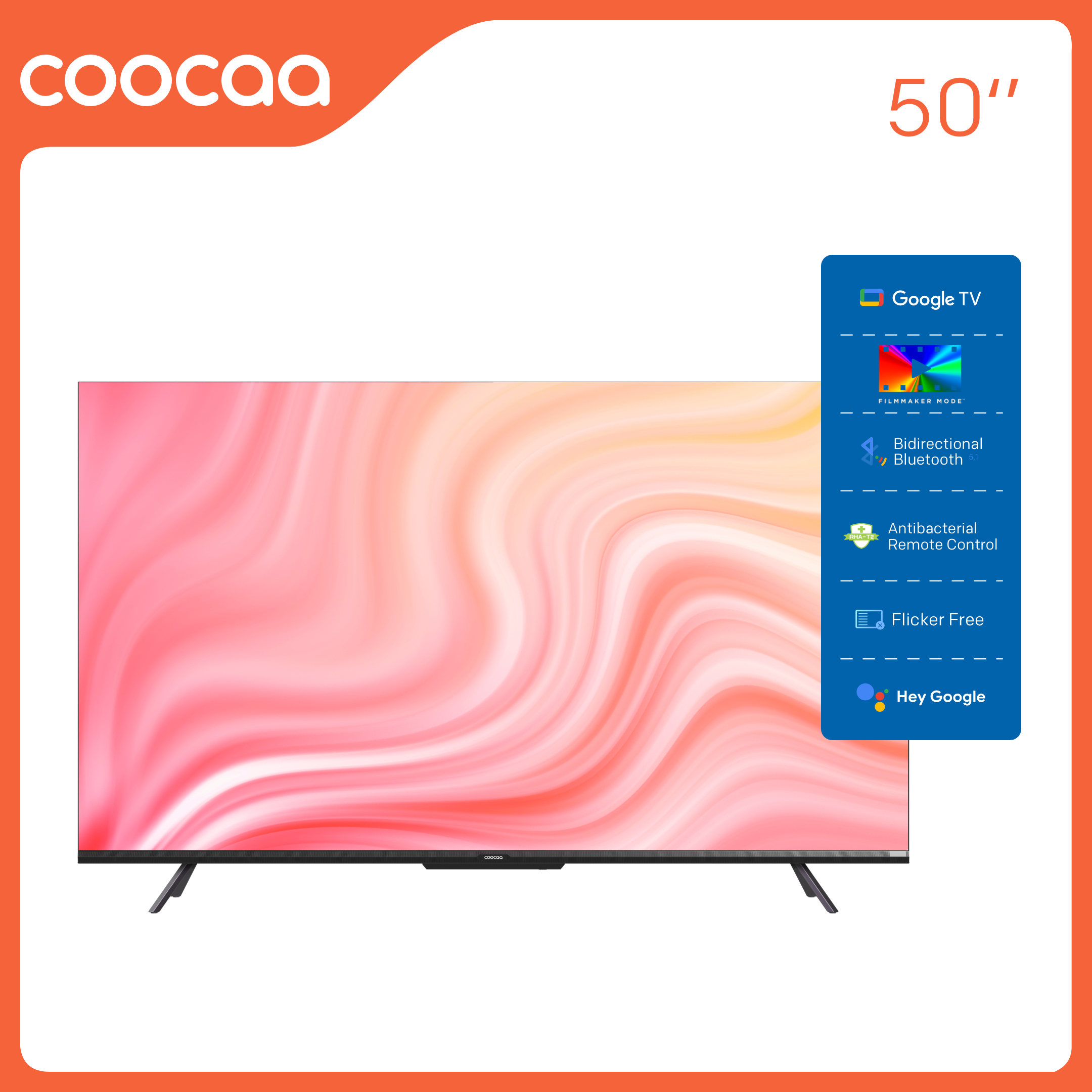 Google Tivi Coocaa 4K 50 Inch - Model 50Y72 - Hàng Chính Hãng