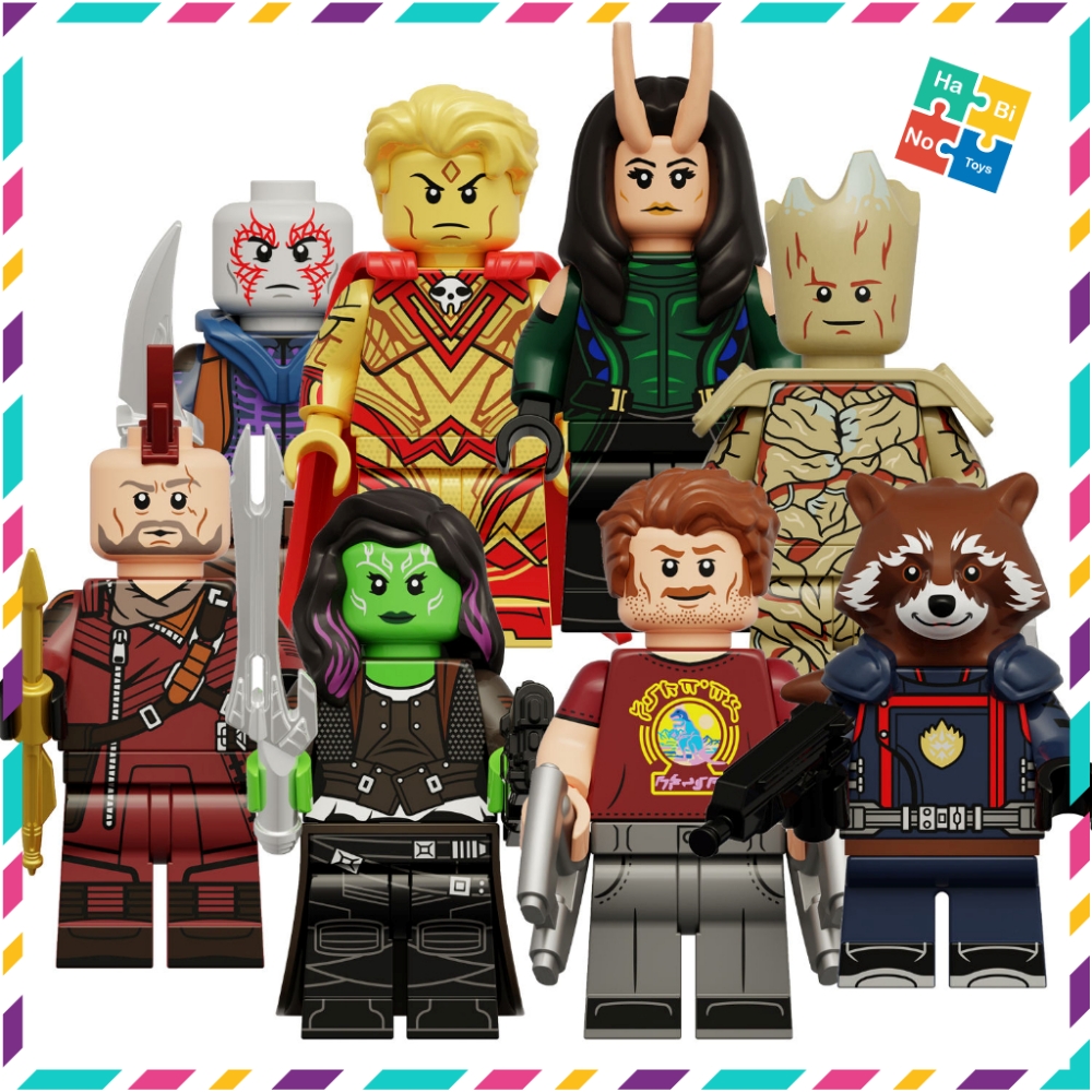 Đồ Chơi Lắp Ráp Minifigures Groot Star Lord Gamora Marvel Vệ Binh Giải Ngân Hà Đồ Chơi KT1070