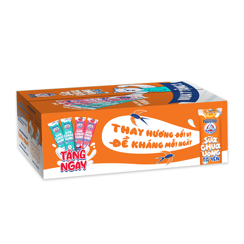 Thùng 32 gói Sữa Chua Uống Tổ Yến Nestlé Yogu Gấu hương CAM x75ml