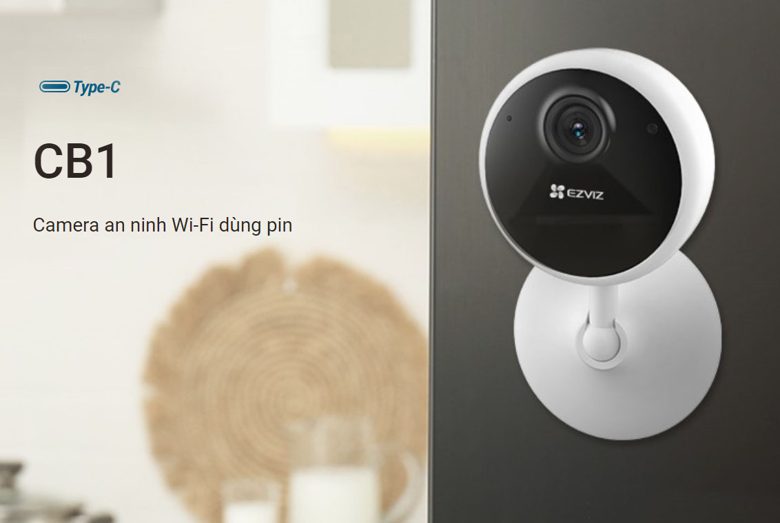 Camera Wifi Ezviz CS-CB1 (2.0MP) sử dụng Pin sạc - Hàng chính hãng