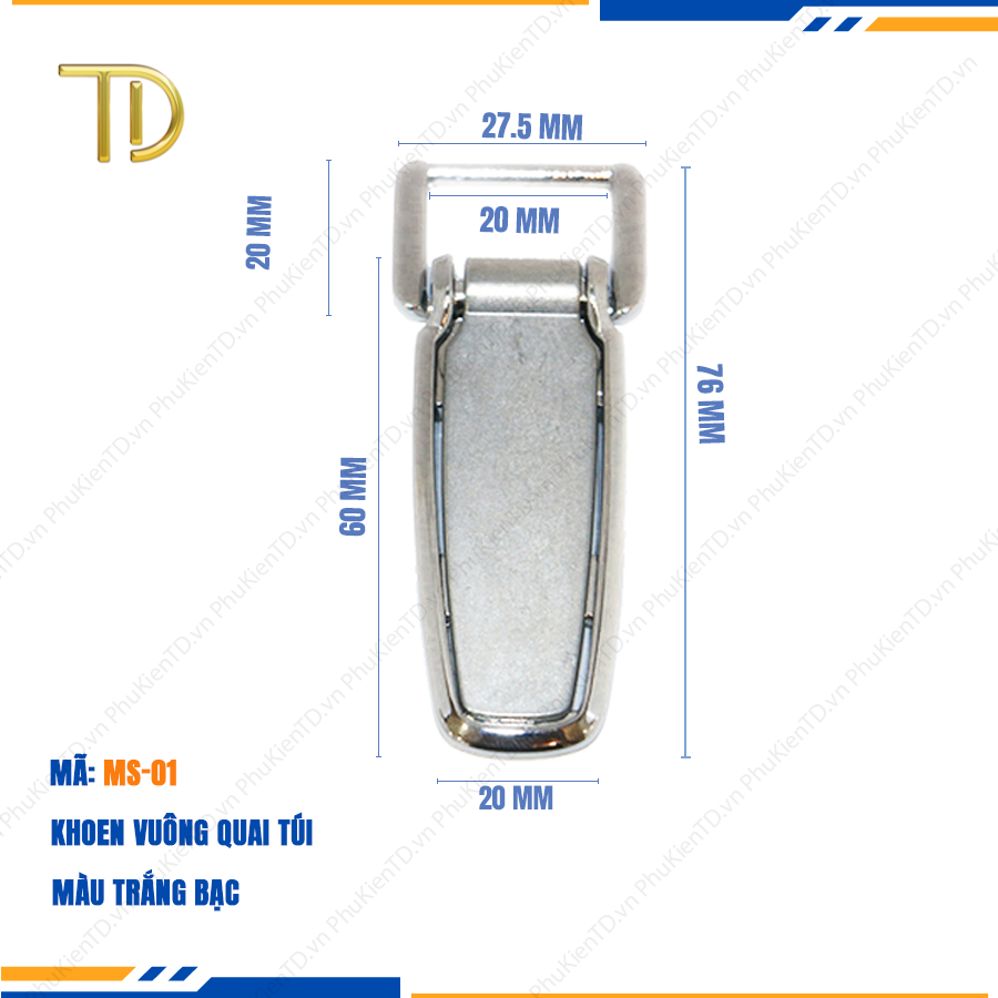 Khoen quai túi xách, Khoen d túi xách cao cấp công nghệ mạ điện độ bền 5-8 năm