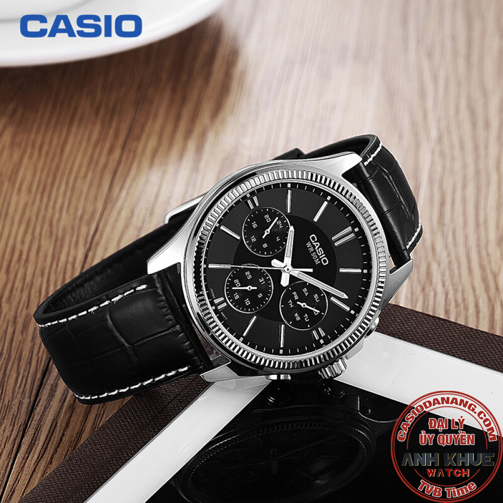 Đồng hồ nam dây da Casio Standard chính hãng MTP-1375L-1AVDF (42mm)