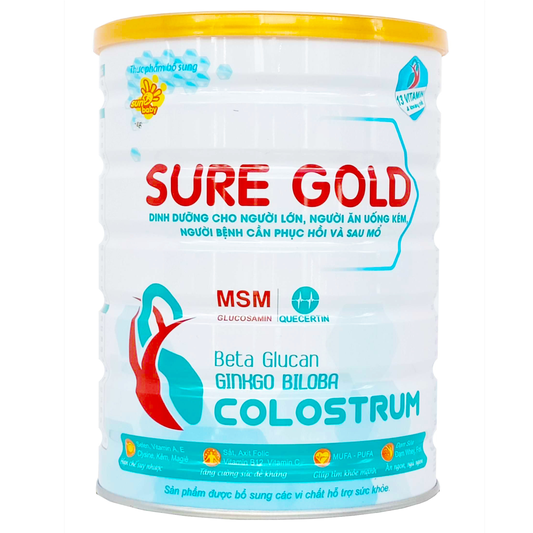 Sữa bột Sure Gold cho người bệnh và ăn uống kém (900g) Sunbaby SBTC2019