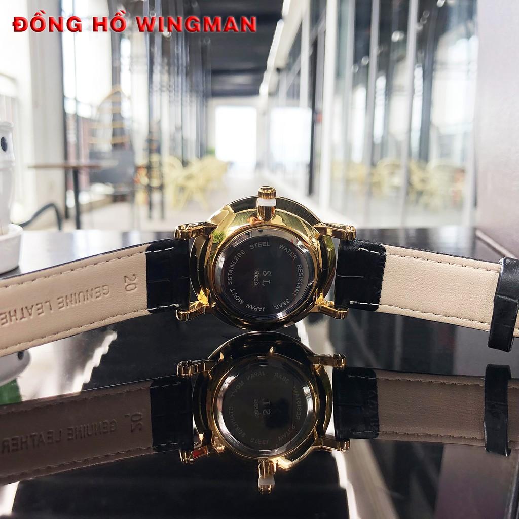 Đồng hồ nam SL 5083G , dây dây da 316L, full hộp, thẻ bảo hành 3 năm, mặt Sapphire chống nước, chống xước