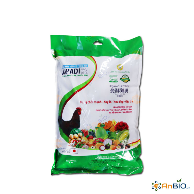 Phân Gà Viên Nở Nhật Bản JAPADI 25 (4-3-4) Túi 5Kg