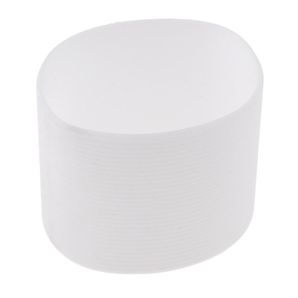 Silicone Sleeve for Sports Water Cup Glass Bottles , White Color