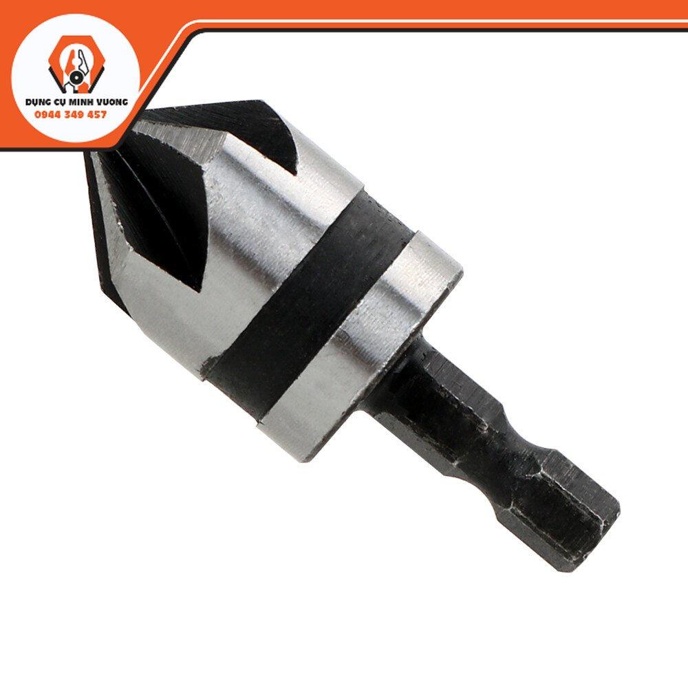 Bộ 3 mũi khoan vát mép góc bằng thép carbon 90 độ chuôi lục giác 5 khóe