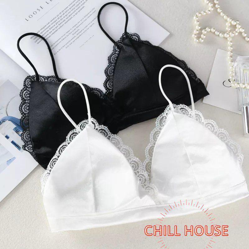SIÊU ĐẸP - ÁO BRA SATIN VIỀN REN SIÊU ĐẸP - CHILLHOUSE