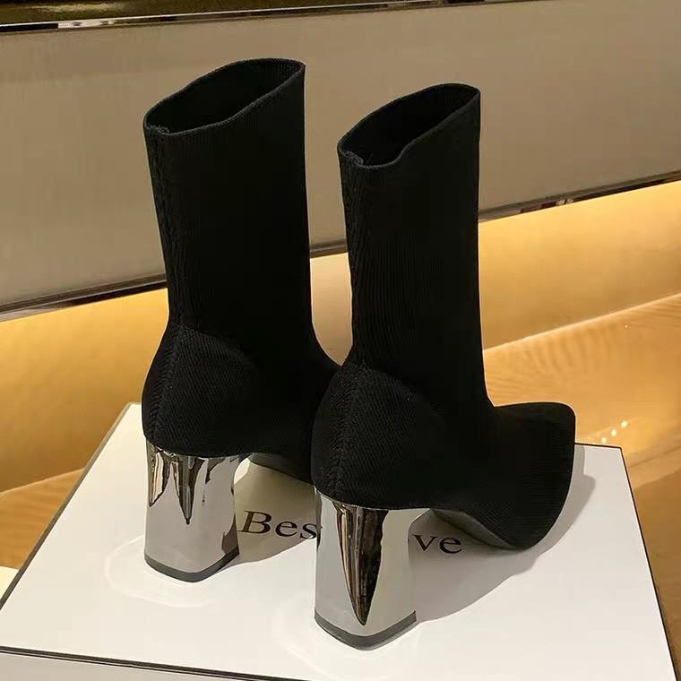 Bốt Lửng,Boot nữ, boots chun nữ da 7p,Bốt mềm cao cấp mẫu hot 2021