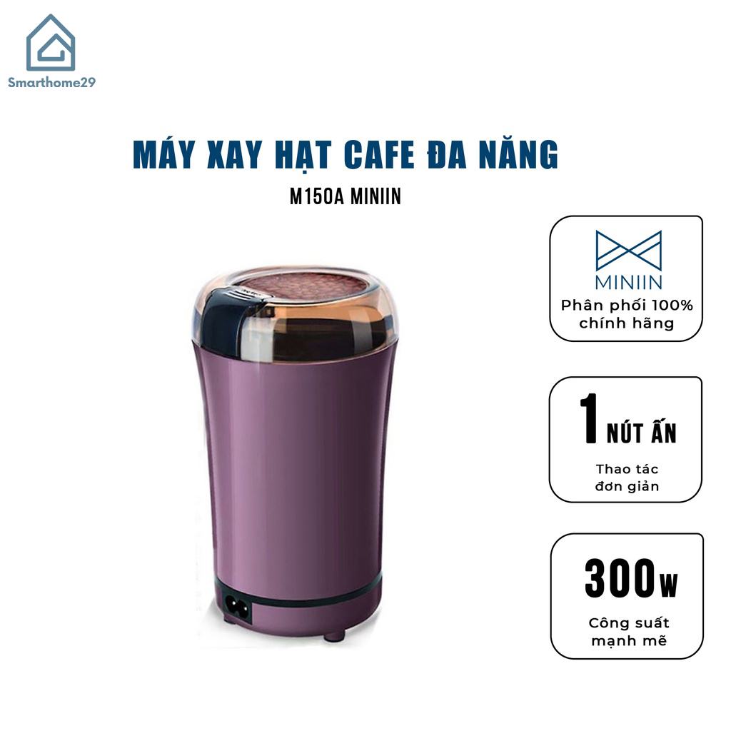 Hình ảnh Máy Xay Hạt Cafe, Hạt Khô, Hạt Tiêu, Ngũ Cốc, Đậu Nành Đa Năng, Cối Xay Thép Không Gỉ SUS 304 Cao Cấp - Hàng Chính Hãng MINIIN