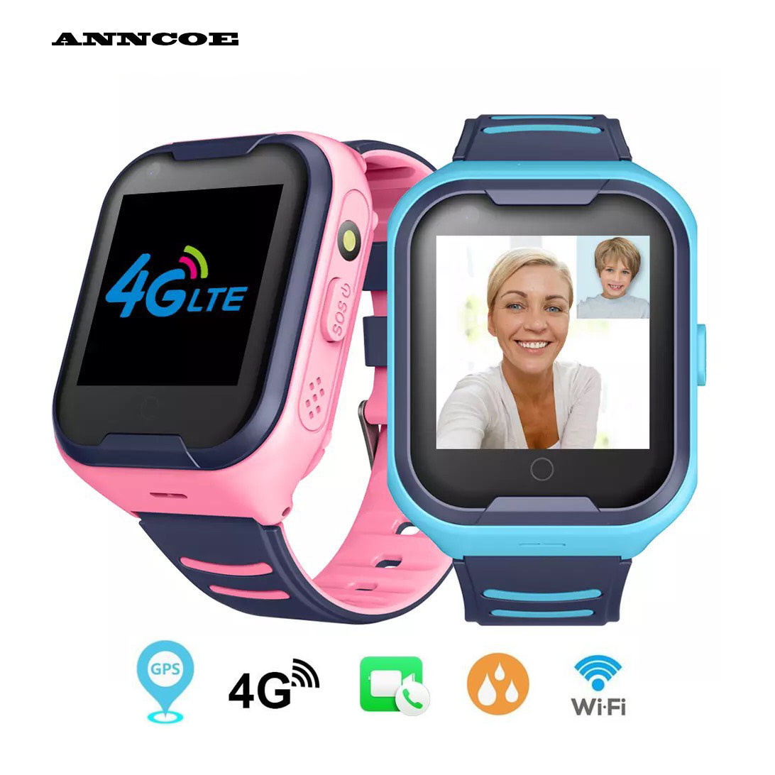 Đồng hồ thông minh trẻ em Anncoe AC86F nghe gọi bằng Video Call Định vị 4G + GPS + Wifi Chống nước IP67+ Hàng Chính Hãng