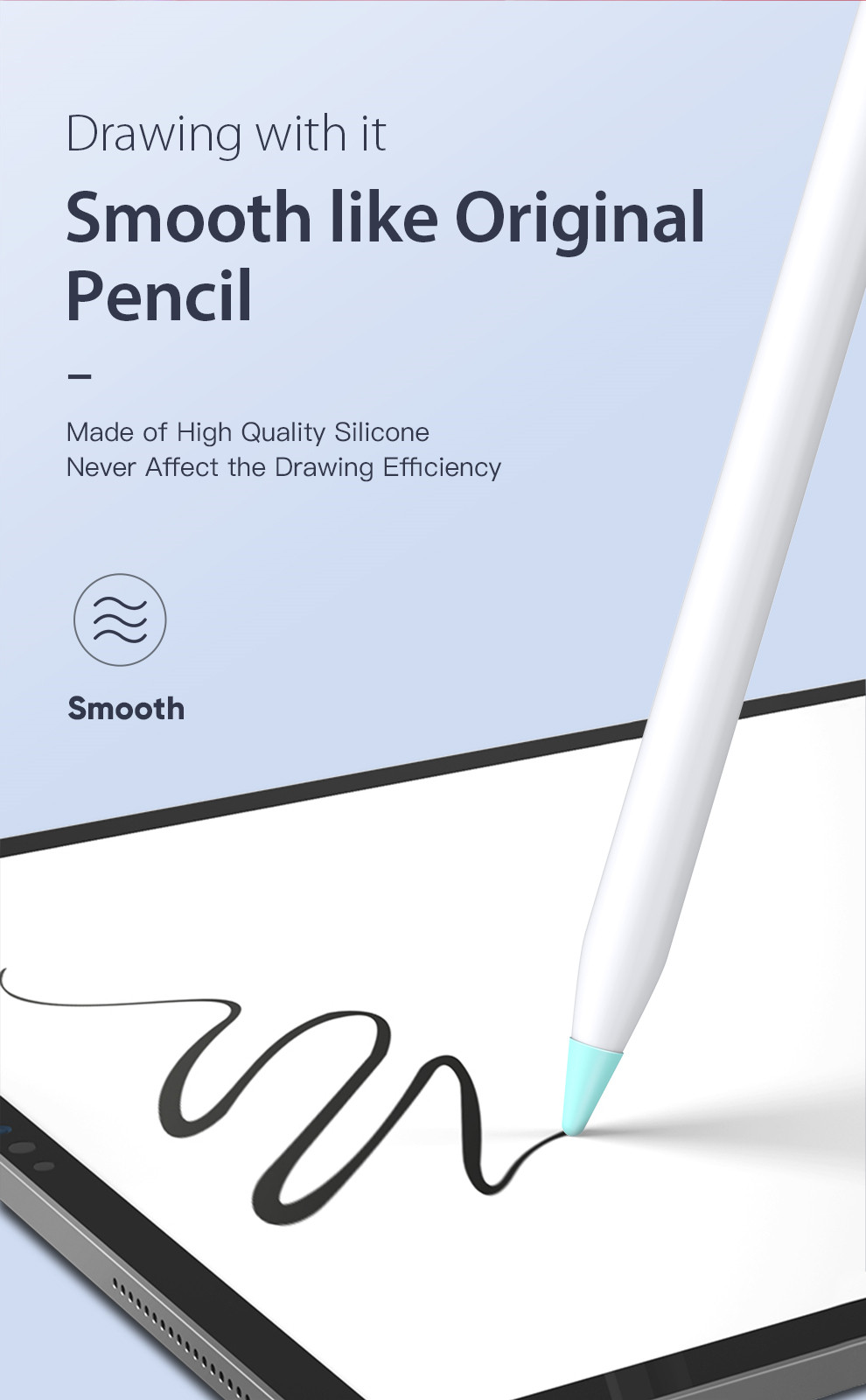 Combo 10 Vỏ Đầu Silicon Dành Cho Apple Pencil 1 / Apple Pencil 2, Dux Ducis Tip Cover - Hàng Chính Hãng