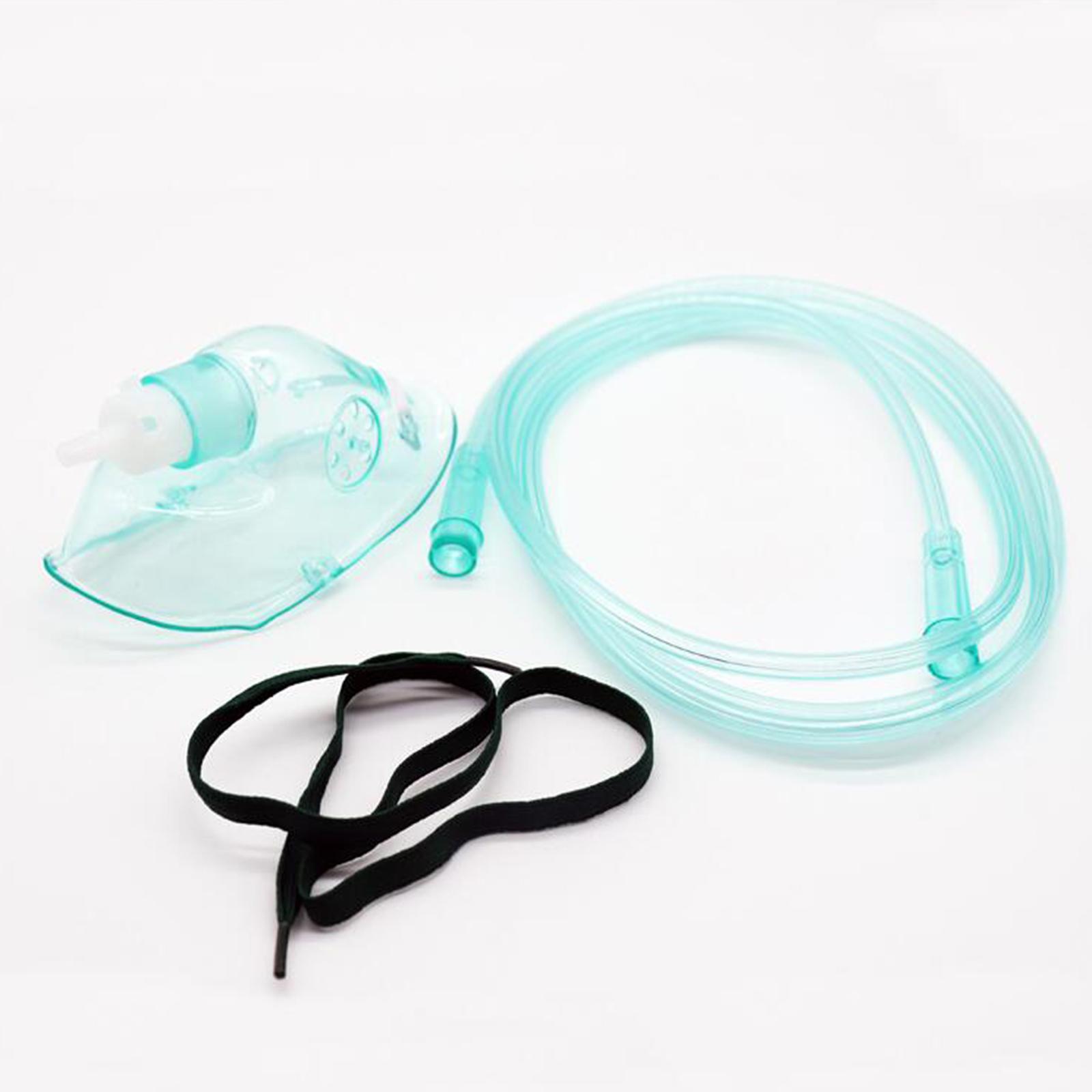 Elongated Oxygen Mask w/ 5.25' Tubing and Adjustable Elastic Strap