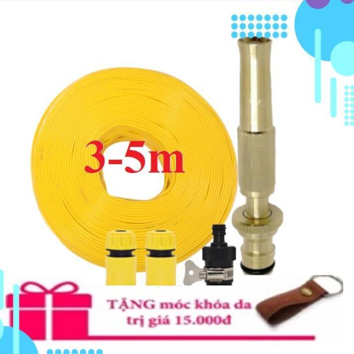Bộ dây vòi xịt ️bơm nước phun sương️ , tăng áp 3 lần, loại 3m, 5m 206587 cút sập,nối nhựa đen+ móc khoá