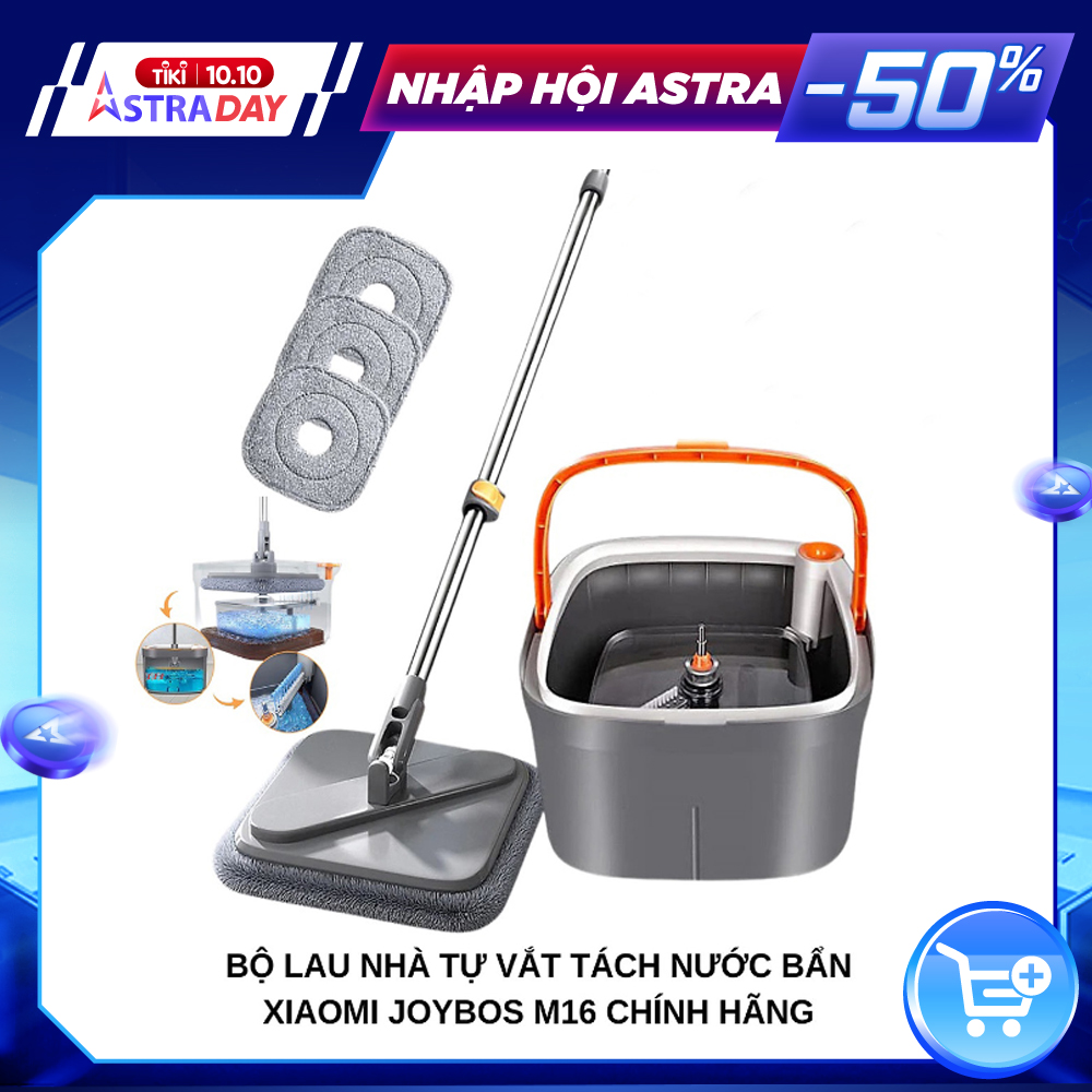 Cây lau nhà tự vắt 2 ngăn tách nước sạch nước bẩn riêng biệt Joybos JBS-ZXTB-M16-OGY2P - Hàng nhập khẩu