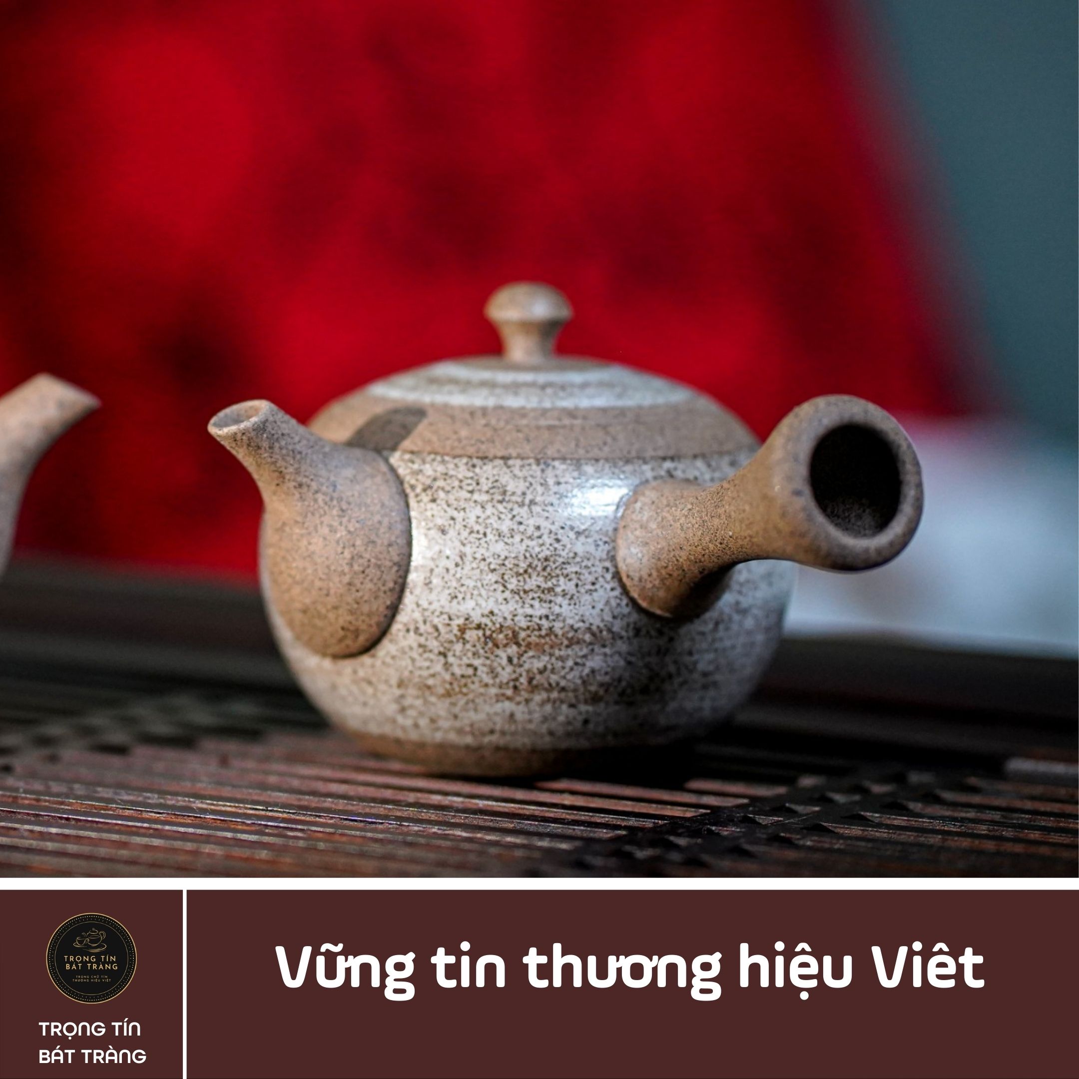 Ấm Trà Đạo, Ấm Uống Trà Độc Ẩm, Song Ẩm TÁNH KHÔNG Gốm Hồng Sa Bát Tràng Trà Gia Quán Họa Tiết Trơn Ánh Kim Sa