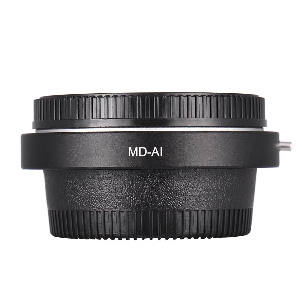 MD-AI Lens Mount Adapter Ring with Corrective Lens for Minolta MD MC Mount Lens to Fit for Nikon AI F Mount Camera for