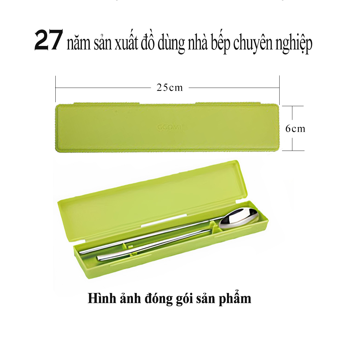 [HÀNG CHÍNH HÃNG]Bộ dụng cụ đựng thìa đũa ăn di động, nhỏ gọn phù hợp mang theo mọi nơi tiện lợi của GGOMi Hàn Quốc MK34