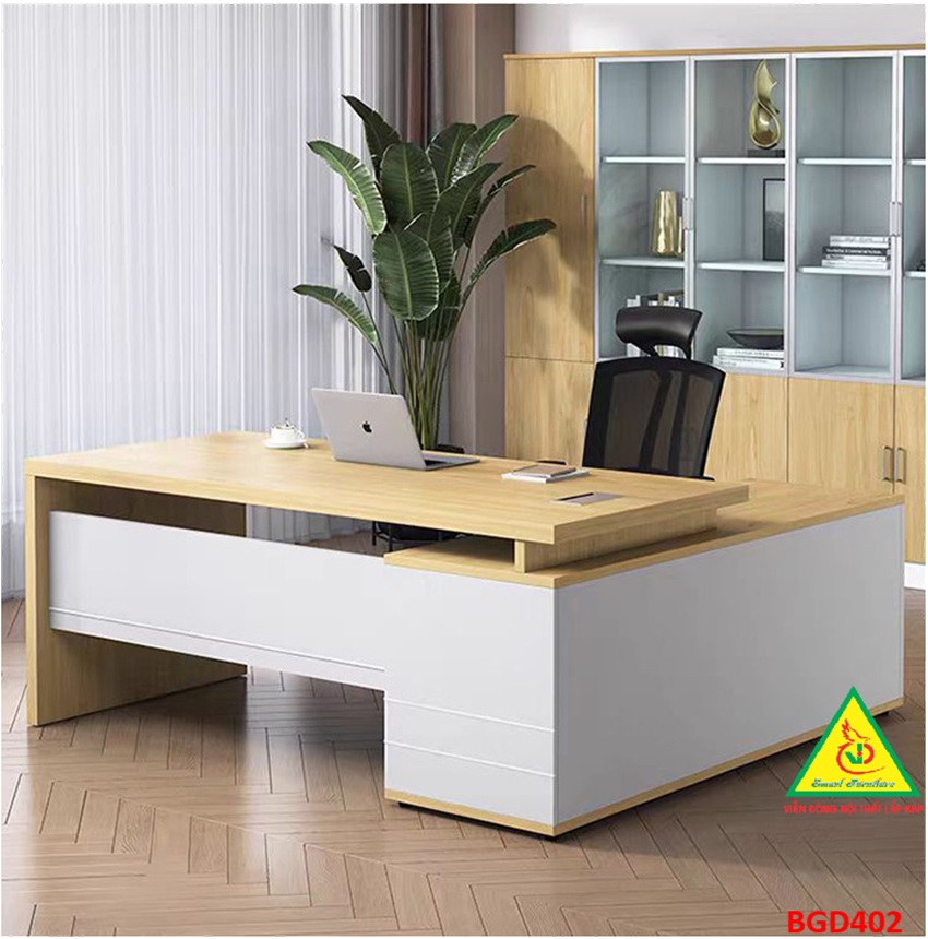 Bàn giám đốc gỗ MDF đơn giản , phong cách hiện đại BGD402 - NỘI THẤT LẮP RÁP VIENDONGADV
