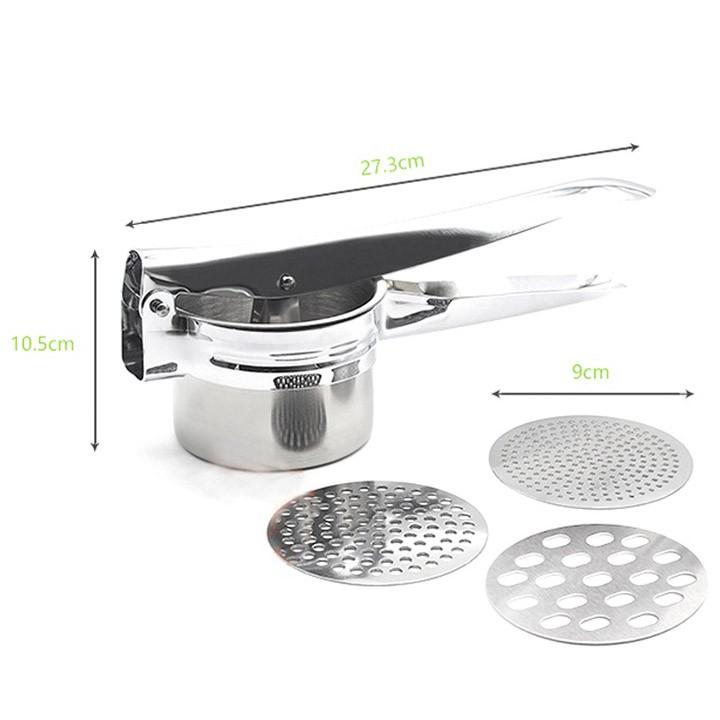 Dụng cụ làm bún mì , ép củ quả đa năng 3 vỉ Inox