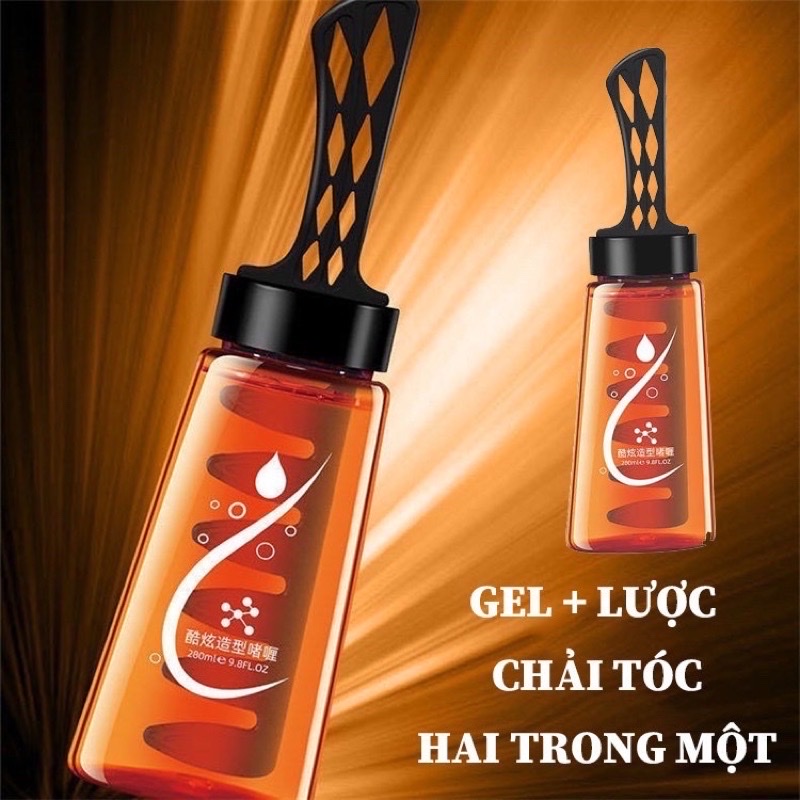 Chai vuốt tóc cho nam cao cấp ,chai lớn 260ml 2 trong 1 kèm lược ,tạo kiểu ,tạo nếp giữ tóc 24 giờ 