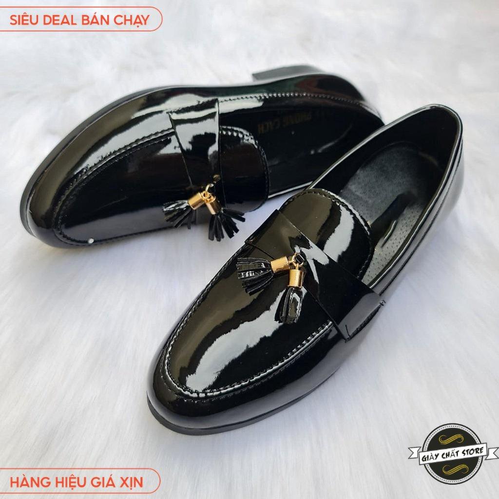 Giày Tây Nam Da Bóng Khóa Chuông Vàng Hàn Quốc - Ảnh tự chụp