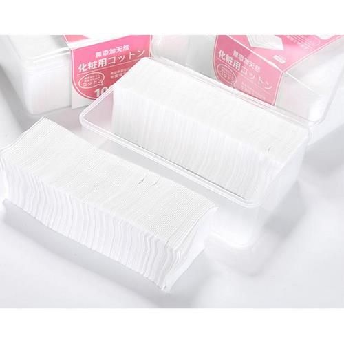 Combo 1 hộp 1000 miếng và 1 túi 180 miếng Miniso Bông tẩy trang 100% Cotton Nhật