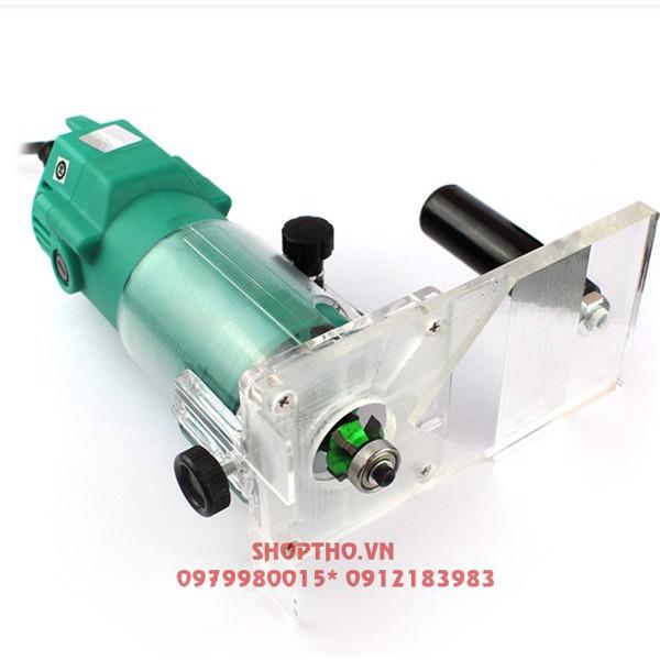 Giá đỡ kèm cốc máy phay - chuyên gọt cạnh chỉ nhựa