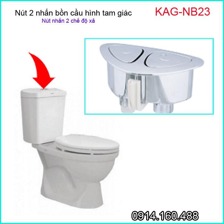 Nút nhấn xả bồn cầu 2 nhấn KAG-NB23, nút 2 nhấn xả bồn cầu