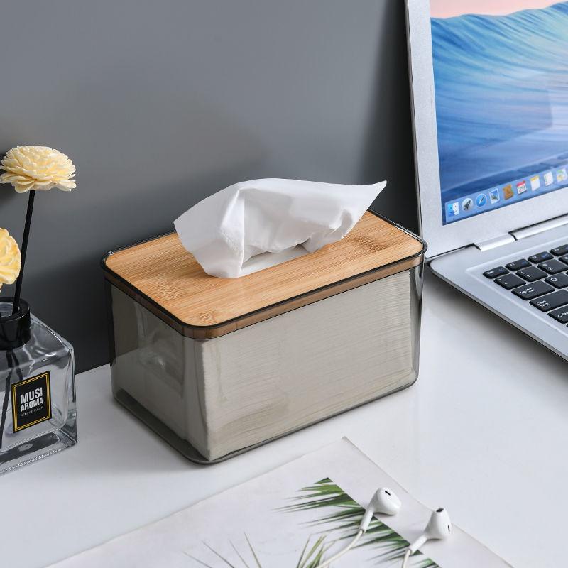 Hộp Đựng Khăn Giấy Trong Suốt Phong Cách Bắc Âu