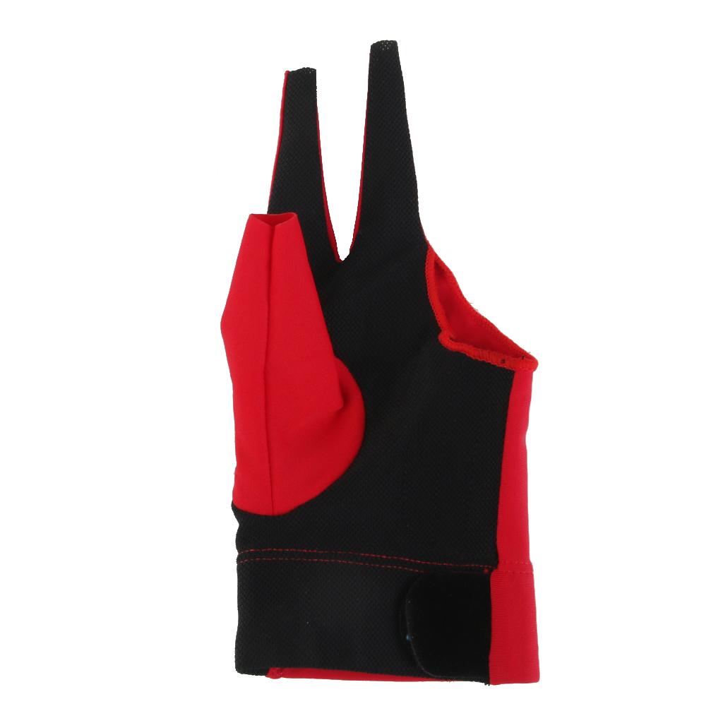 2Pcs Men Women Elastic 3 Fingers Gloves Left Hand for Billiard Pool Snooker Cue Sports