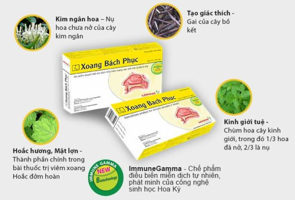 Thành phần trong 1 viên nén Xoang Bách Phục 1 thành phần XBP