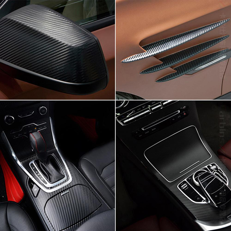 Cuộn Decal Cacbon 3D dùng để dán ô tô, xe máy màu Đen