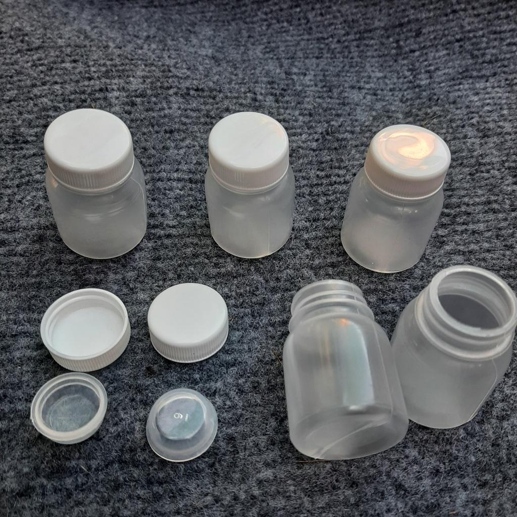 Lọ nhựa rỗng 15ml - combo 50 lọ , lọ nhựa chiết dung dịch trong suốt 15ml có nút đậy bên trong