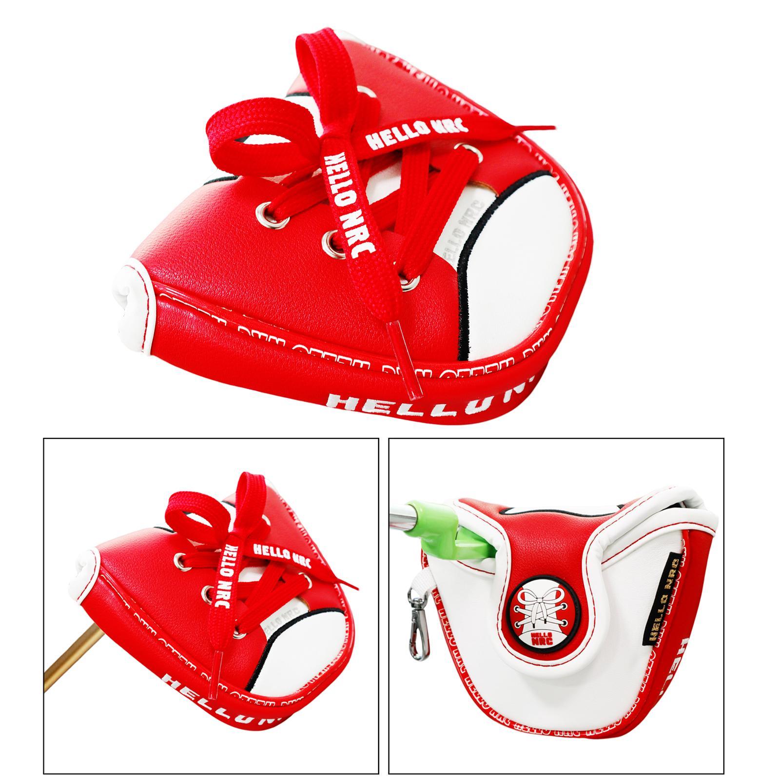 2 Pcs Golf Mallet Putter Head Cover Replacement covers for head PU Leather