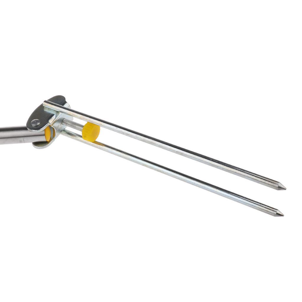 Stainless Steel Fishing Rod Stand Bracket Fishing Rod Ground Holder Telescopic Rod Stand Support Holder Ground Insert Equipped with ABS Anti-skid Sleeve