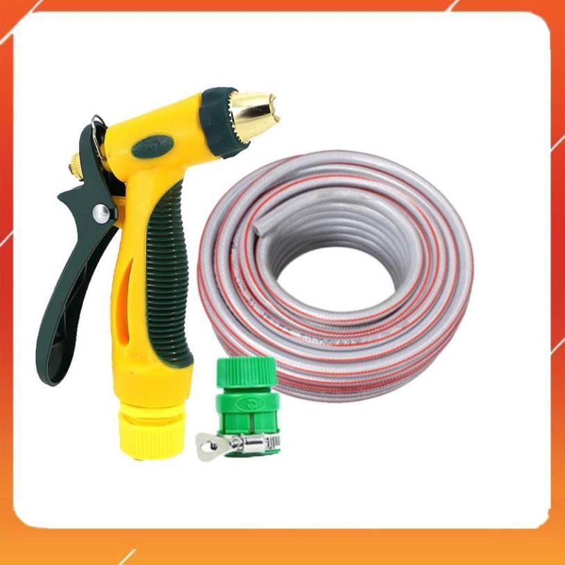 Bộ dây vòi xịt nước rửa xe,tưới cây tăng áp 3 lần 15M 206317