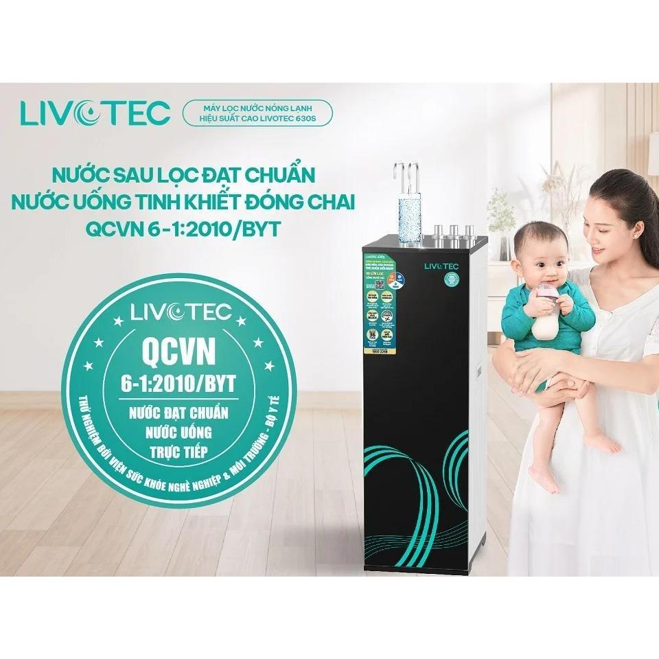 [ TẶNG BỘ LÕI] Máy Lọc Nước Nóng Lạnh RO Livotec 630S, Bổ Sung Hydrogen &amp; Khoáng Chất,