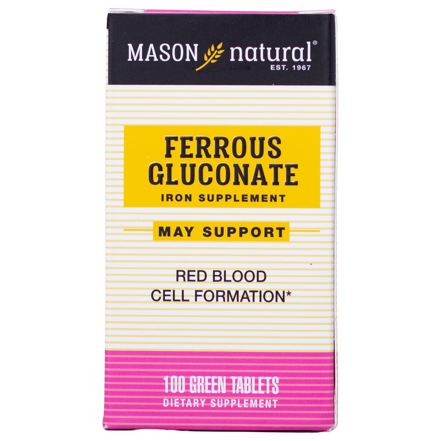 Viên Uống Bổ Máu, Tăng Tế Bào Hồng Cầu MASON NATURAL Ferrouse Gluconate 