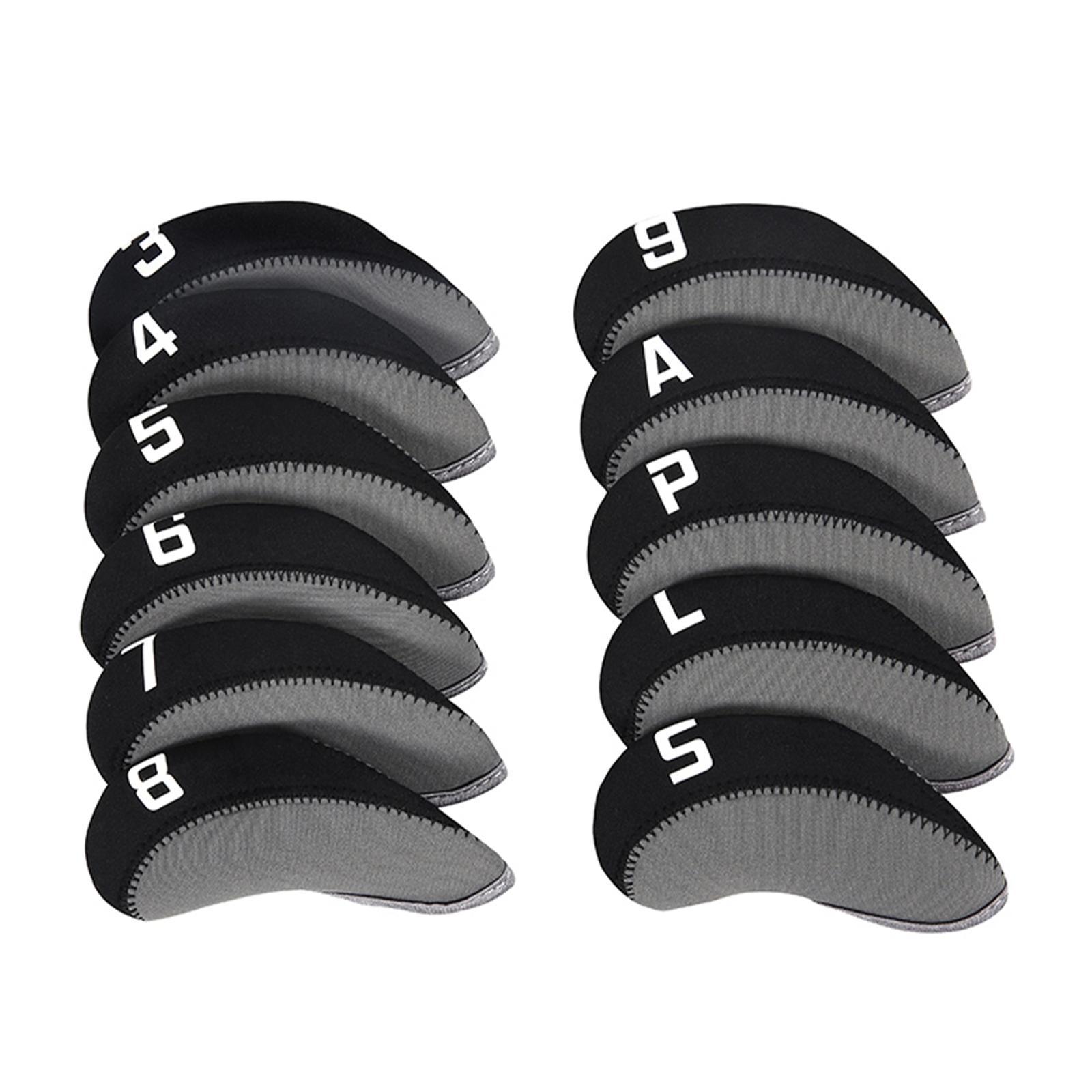 11Pieces Golf Iron Headcover Protector Guard, Golf Clubs Headcovers Numbered