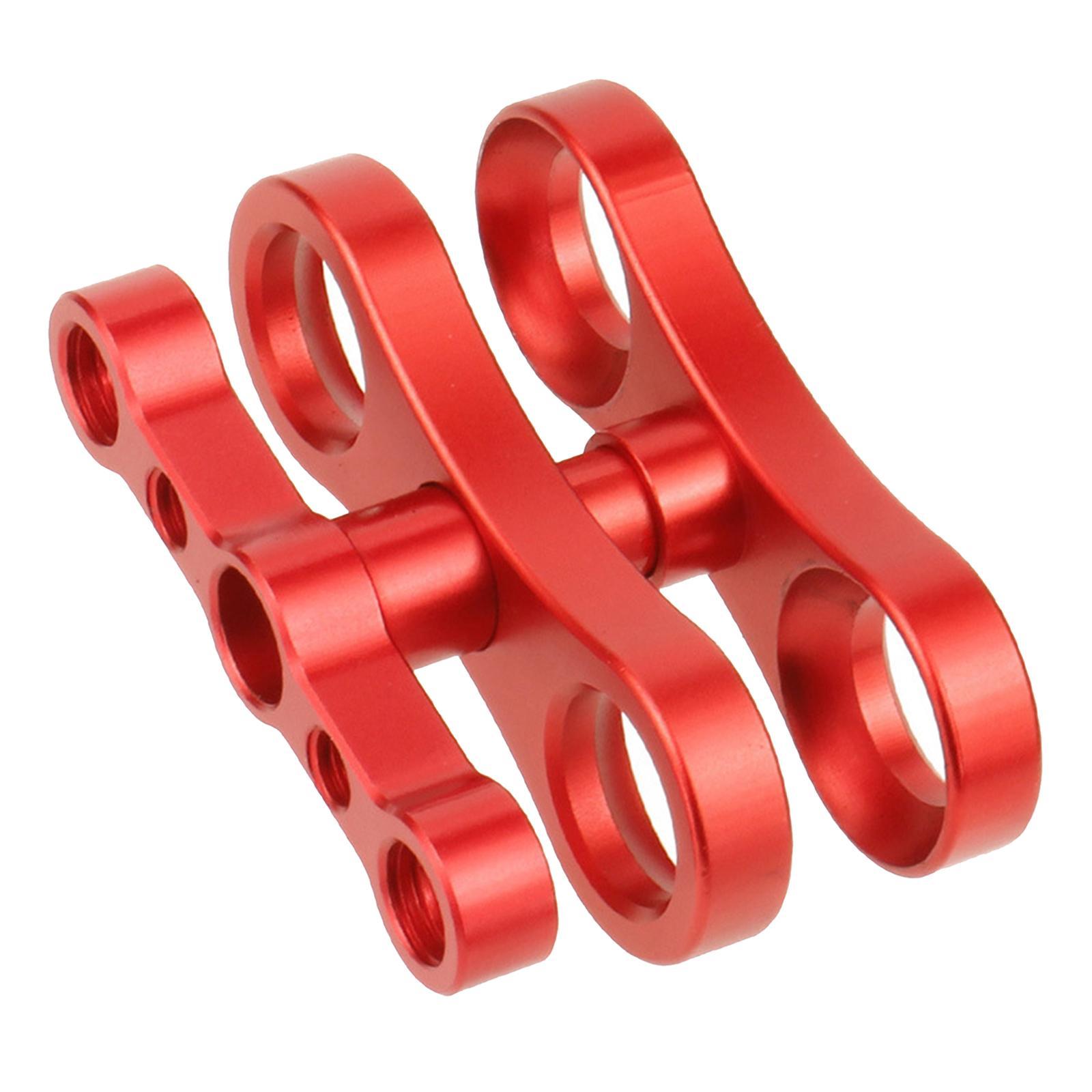 Aluminum Standard 1" Ball Clamp for Underwater Diving Light Arm System red