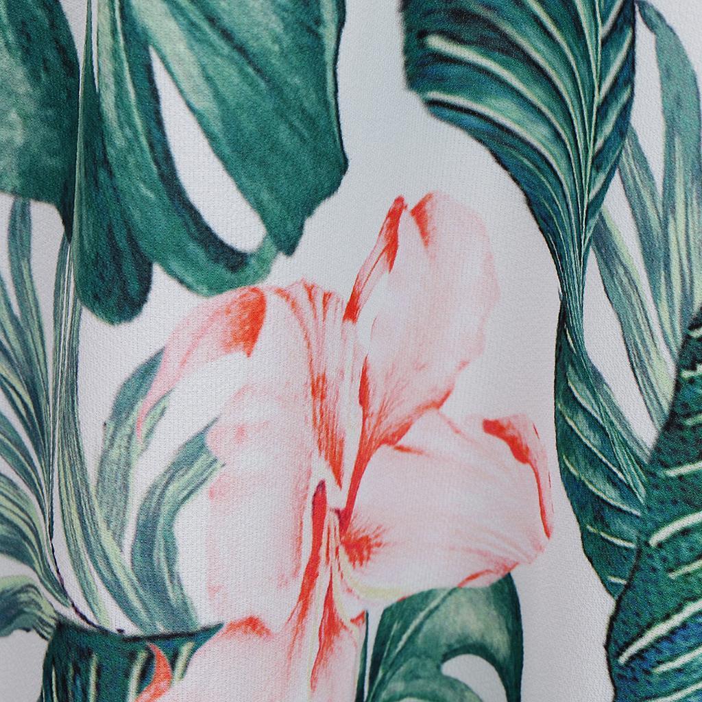 Women's Summer Strapless Floral Print Boho Tube Wrap Chest Beachwear Dress