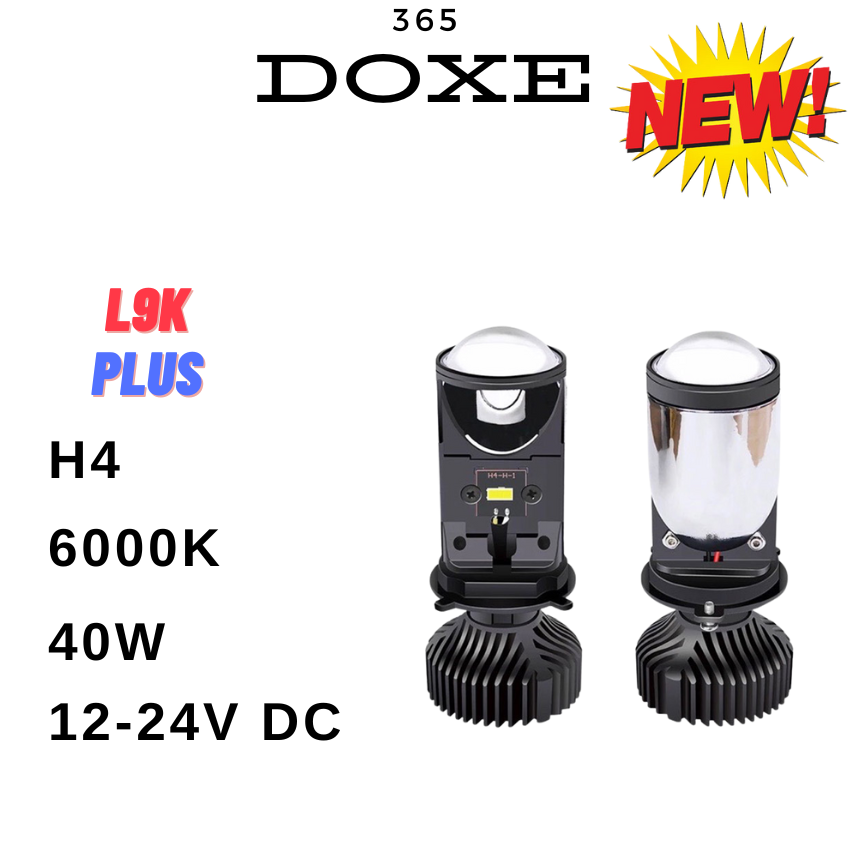 Đèn pha LED bi cầu mini chân H4 cho ô tô xe máy Đèn pha L9K Plus siêu sáng