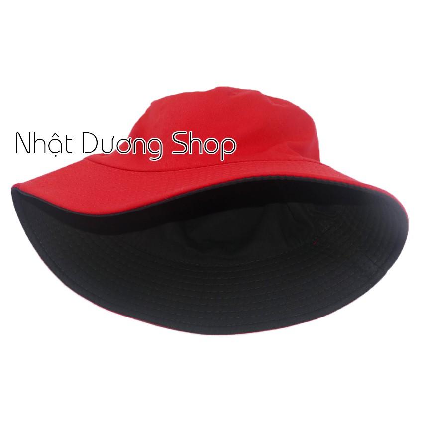 Nón tai bèo bucket trơn 2 mặt chất liệu Cotton thoáng mát thích hợp cho nam nữ